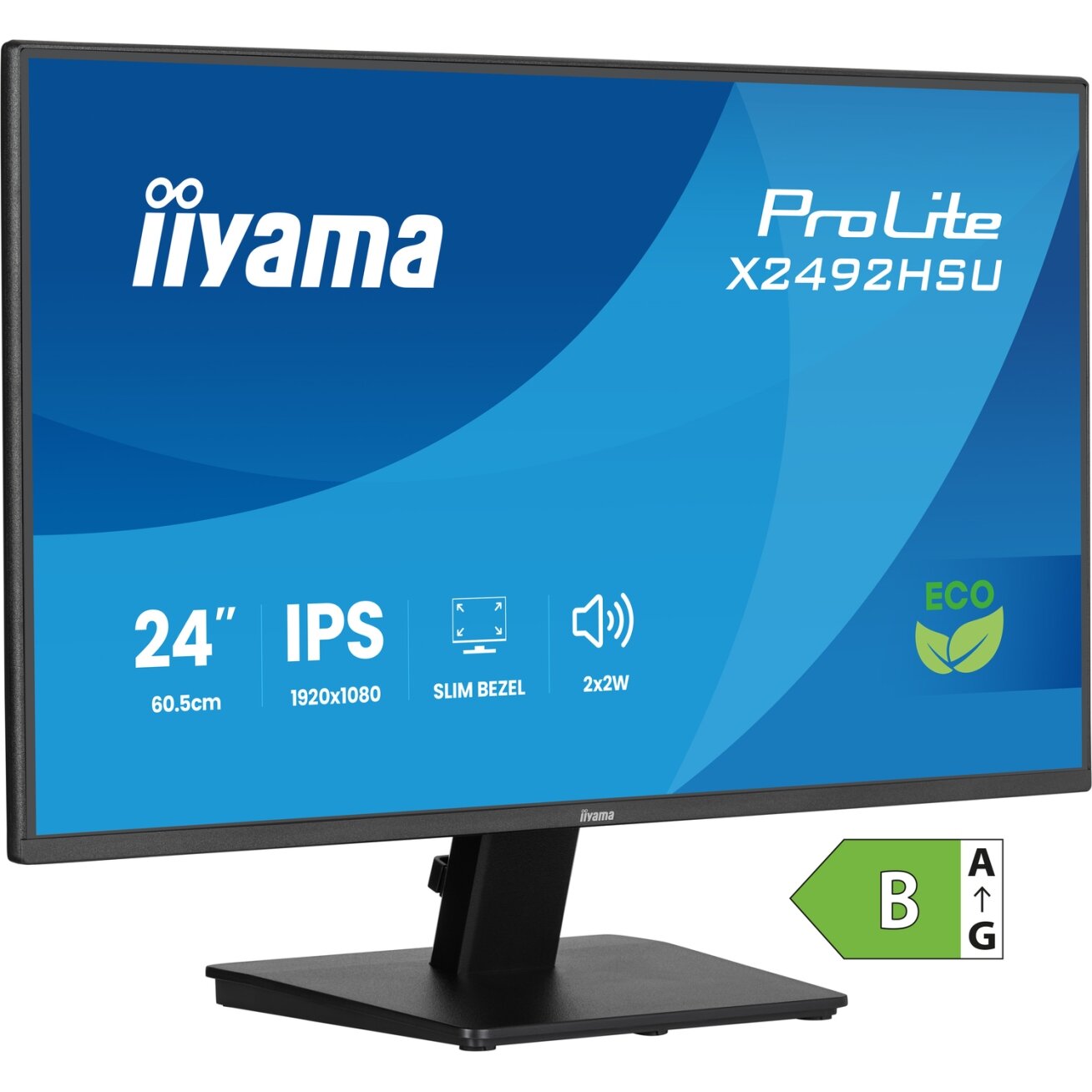 24” IPS Full HD panel with 4-side slim bezel 
