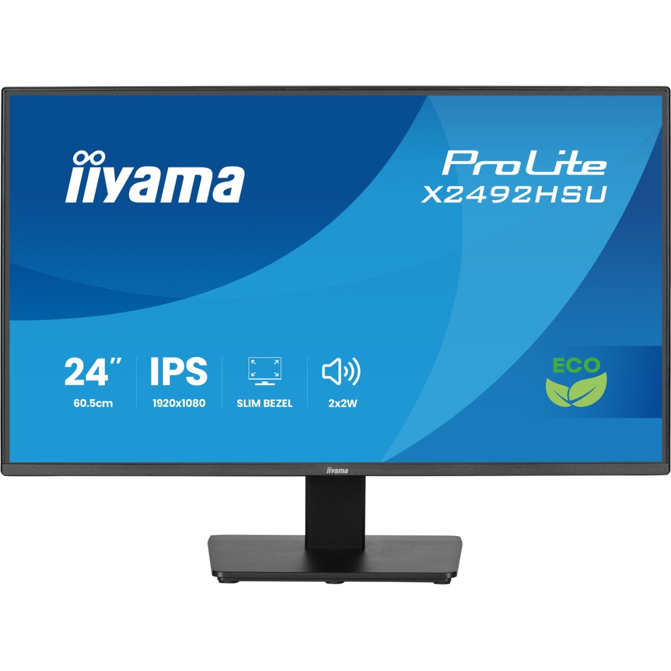 24” IPS Full HD panel with 4-side slim bezel  1