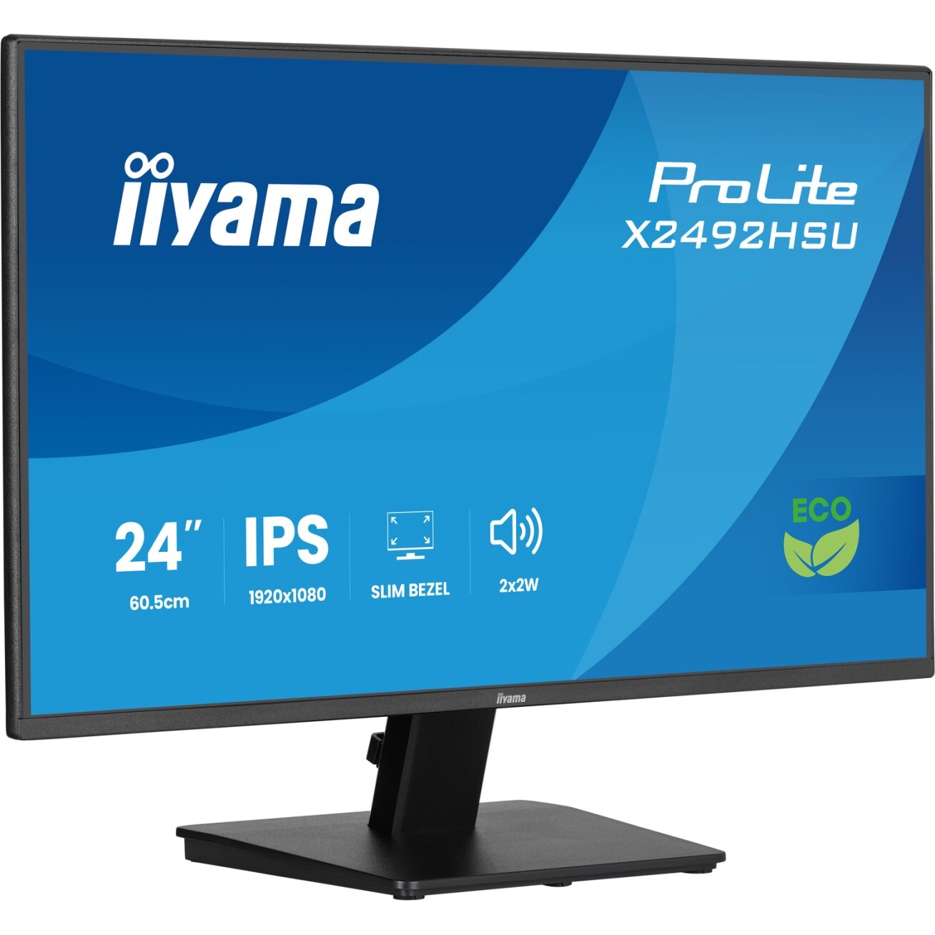 24” IPS Full HD panel with 4-side slim bezel  2