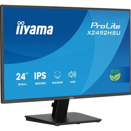 24” IPS Full HD panel with 4-side slim bezel  2