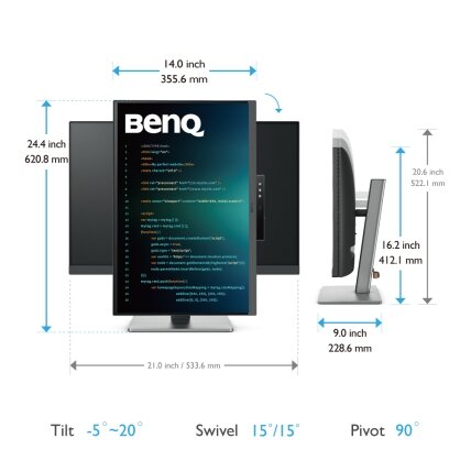 24.1W LED MONITOR RD240Q DARK GREY 2