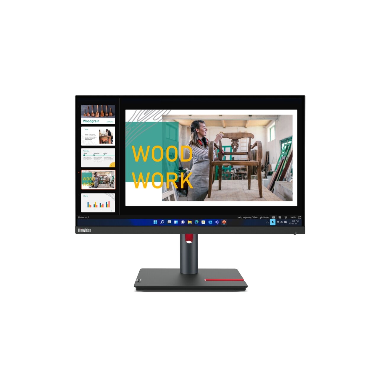 60,5cm/23,8" (2560x1440) Lenovo ThinkVision P24q-30 16:9 QHD IPS 60Hz 4ms HDMI DP USB Vesa Black 3