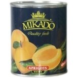 Abrikosų puselės MIKADO, 825 g / 480 g