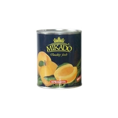 Abrikosų puselės MIKADO, 825 g / 480 g