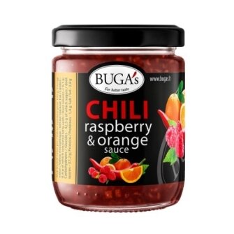 Aitriųjų paprikų ir aviečių-apelsinų padažas, BUGA's, 170 g