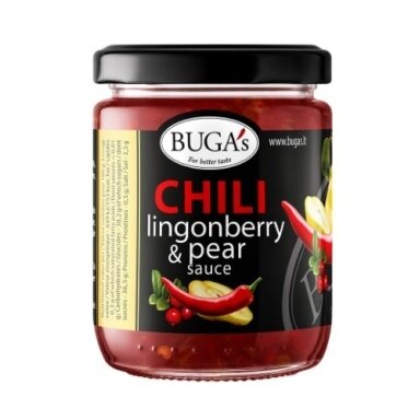 Aitriųjų paprikų - bruknių, kriaušių padažas BUGA's, 170 g Aitriųjų paprikų - bruknių, kriaušių padažas BUGA's, 170 g