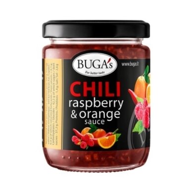 Aitriųjų paprikų ir aviečių-apelsinų padažas, BUGA's, 170 g