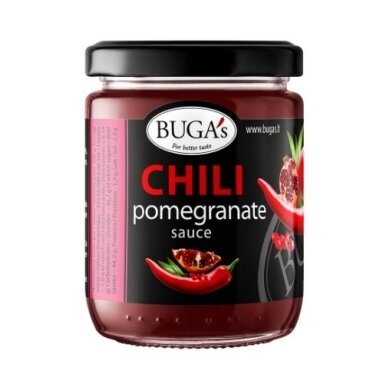 Aitriųjų paprikų ir granatų padažas BUGA's, 170 g Aitriųjų paprikų ir granatų padažas BUGA's, 170 g