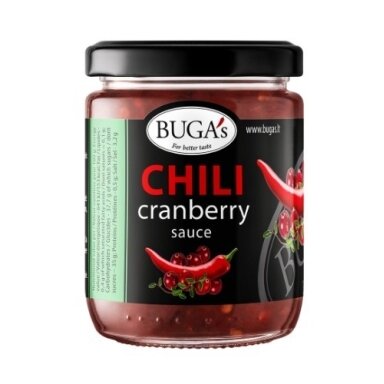 Aitriųjų paprikų - spanguolių padažas BUGA's, 160 g