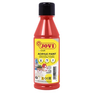 Akriliniai dažai JOVI, 250ml, raudonos sp.