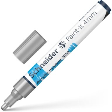 Akrilinis žymeklis SCHNEIDER Paint-it 320, 4 mm, sidabrinė sp. Akrilinis žymeklis SCHNEIDER Paint-it 320, 4 mm, sidabrinė sp.