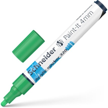 Akrilinis žymeklis SCHNEIDER Paint-it 320, 4 mm, žalia sp. Akrilinis žymeklis SCHNEIDER Paint-it 320, 4 mm, žalia sp.
