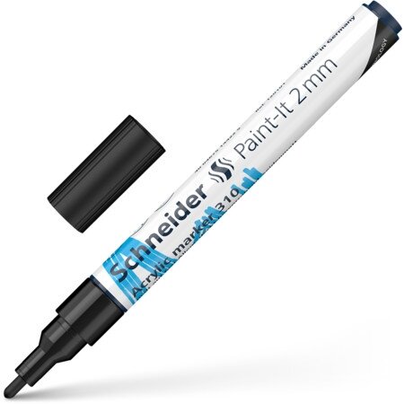 Akrilinis žymeklis SCHNEIDER Paint-it 310, 2 mm, juodos sp. Akrilinis žymeklis SCHNEIDER Paint-it 310, 2 mm, juodos sp.