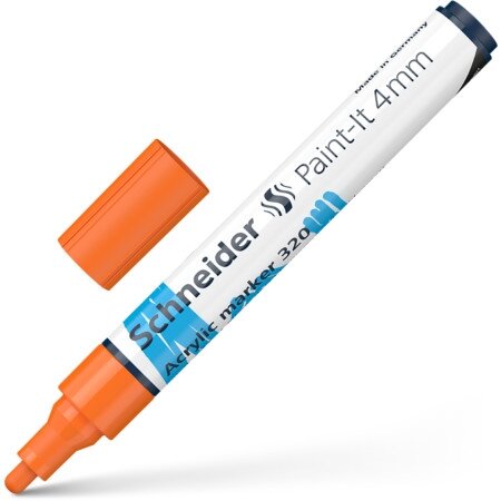 Akrilinis žymeklis SCHNEIDER Paint-it 320, 4 mm, oranžinė sp. Akrilinis žymeklis SCHNEIDER Paint-it 320, 4 mm, oranžinė sp.