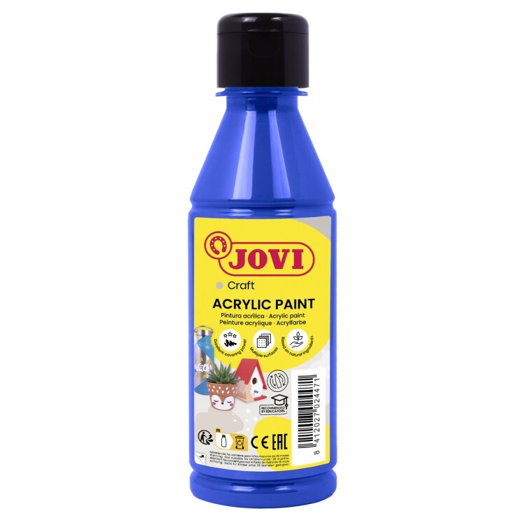 Akriliniai dažai JOVI, 250ml, mėlynos sp. Akriliniai dažai JOVI, 250ml, mėlynos sp.