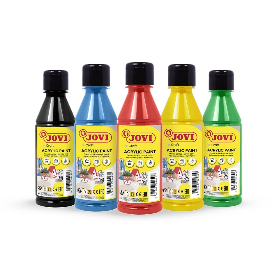 Akriliniai dažai JOVI, 250ml, raudonos sp. 1
