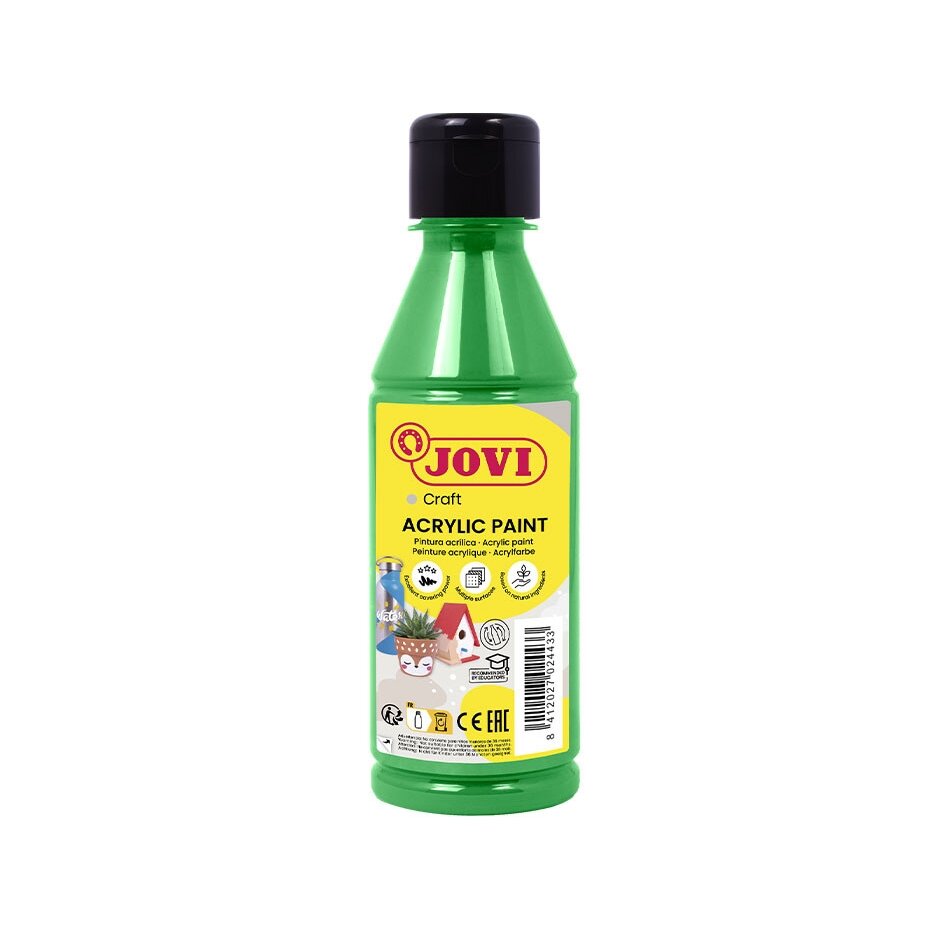 Akriliniai dažai JOVI, 250ml, žalios sp. Akriliniai dažai JOVI, 250ml, žalios sp.
