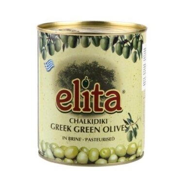 Alyvuogės ELITA žaliosios, be kauliukų, L dydis, 850 g/ 400 g