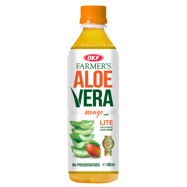 Aloe vera gėrimas, OKF FARMERS, su mangų sultimis, 0,5 l Aloe vera gėrimas, OKF FARMERS, su mangų sultimis, 0,5 l