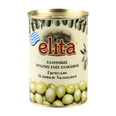 Alyvuogės ELITA žaliosios, didelės, be kauliukų, L dydis, 360 g/ 190 g