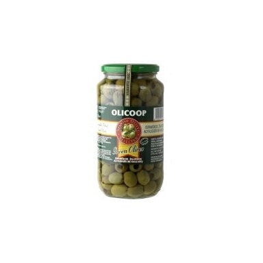 Alyvuogės OLICOOP, žalios be kauliukų, 935 g / 455 g