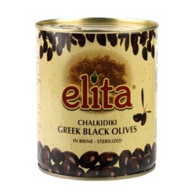 Alyvuogės ELITA juodosios, be kauliukų, L dydis, 850 g/ 400 g