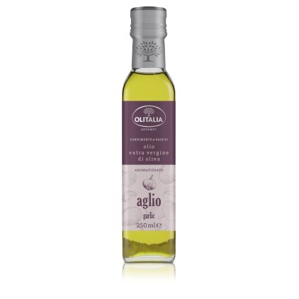 Alyvuogių aliejus OLITALIA, su česnakais, 250 ml Alyvuogių aliejus OLITALIA, su česnakais, 250 ml