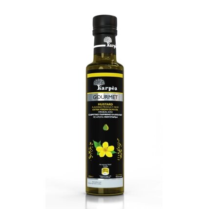 Alyvuogių aliejus KARPEA, Gourmet, extra virgin, garstyčių skonio, 250 ml Alyvuogių aliejus KARPEA, Gourmet, extra virgin, garstyčių skonio, 250 ml