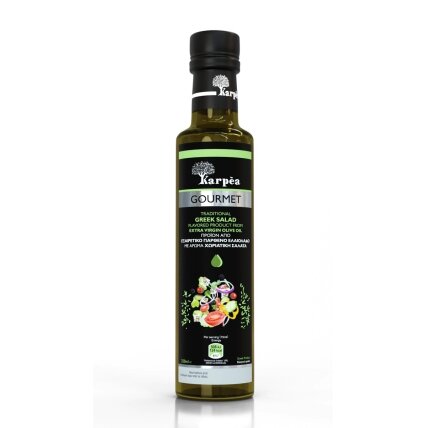 Alyvuogių aliejus KARPEA, Gourmet, extra virgin, graikiškoms salotoms, 250 ml Alyvuogių aliejus KARPEA, Gourmet, extra virgin, graikiškoms salotoms, 250 ml