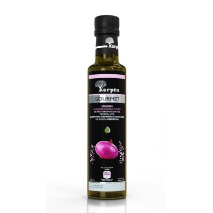 Alyvuogių aliejus KARPEA, Gourmet, extra virgin, svogūnų skonio, 250 ml Alyvuogių aliejus KARPEA, Gourmet, extra virgin, svogūnų skonio, 250 ml