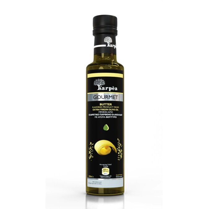 Alyvuogių aliejus KARPEA, Gourmet, extra virgin, sviesto skonio, 250 ml