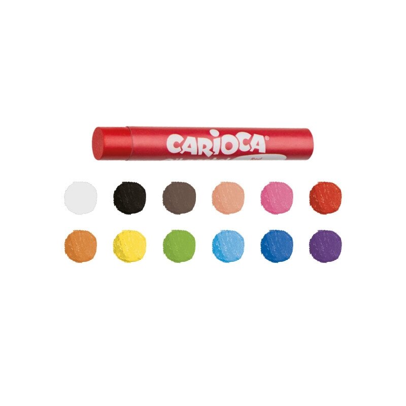 Aliejinės kreidelės CARIOCA, 10 mm, 12 spalvų 1