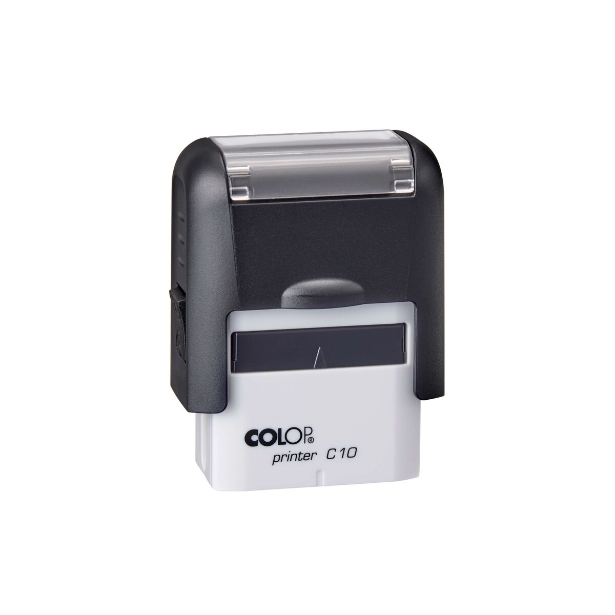 Antspaudas COLOP Printer C10, juodas korpusas, raudona pagalvėlė Antspaudas COLOP Printer C10, juodas korpusas, raudona pagalvėlė
