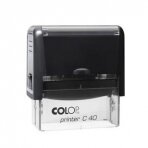 Antspaudas COLOP Printer C40, juodas korpusas, juoda pagalvėlė