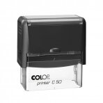 Antspaudas COLOP Printer C50, juodas korpusas, bespalvė pagalvėlė