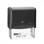 Antspaudas COLOP Printer C60, juodas korpusas, mėlyna pagavėlė
