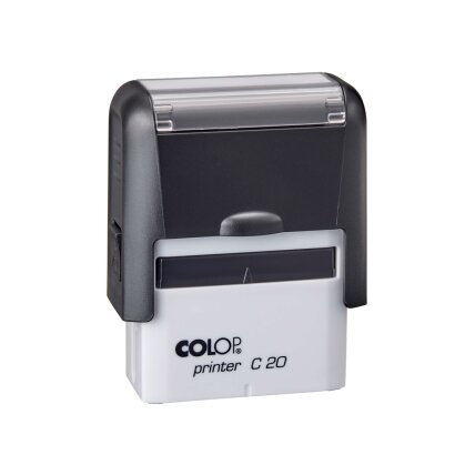 Antspaudas COLOP Printer C20, juodas korpusas, bespalvė pagalvėlė Antspaudas COLOP Printer C20, juodas korpusas, bespalvė pagalvėlė