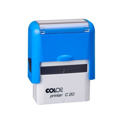 Antspaudas COLOP Printer C20, mėlynas korpusas, mėlyna pagalvėlė Antspaudas COLOP Printer C20, mėlynas korpusas, mėlyna pagalvėlė
