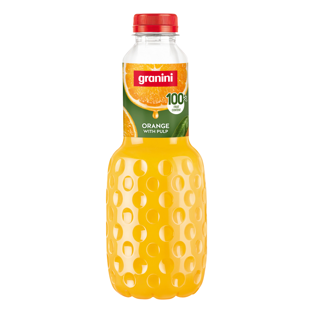 Apelsinų sultys GRANINI, su minkštimu, 100%, 1 l, PET D