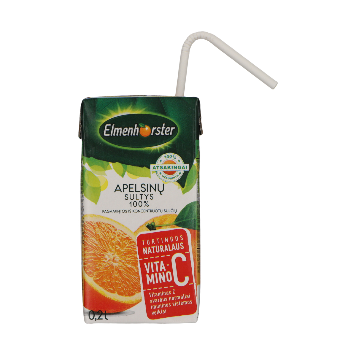 Apelsinų sultys ELMENHORSTER, 100%, 0,2l
