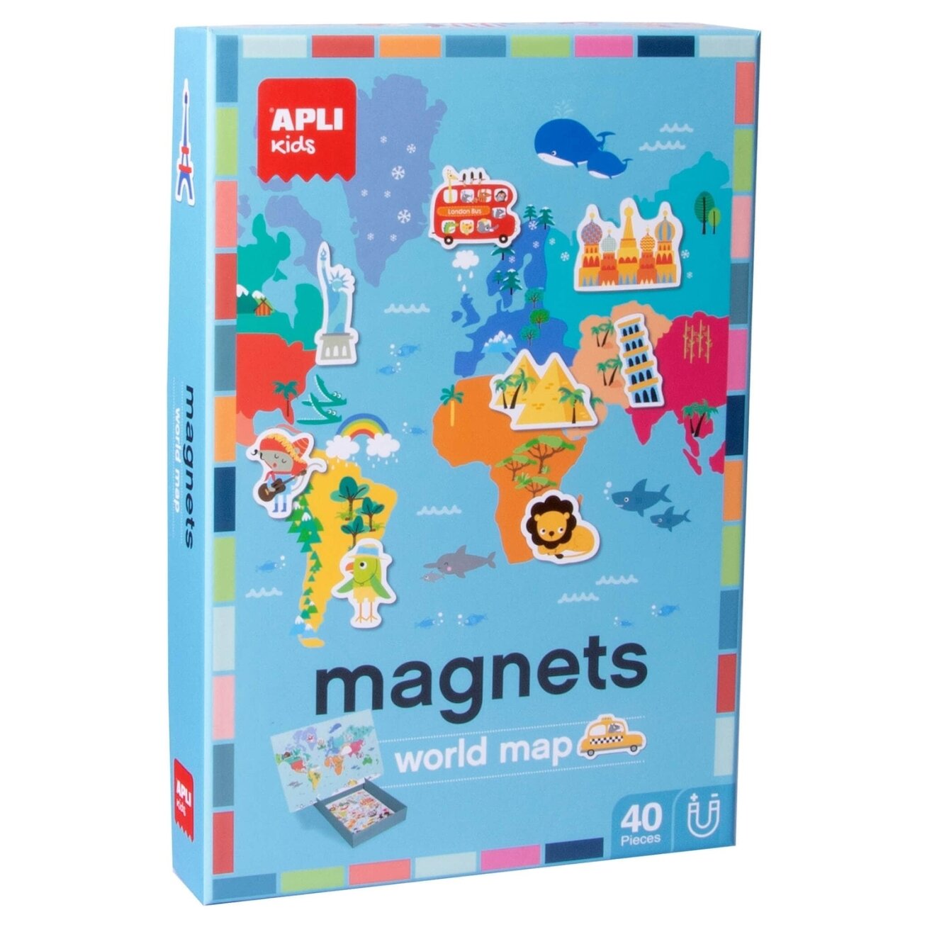 Apli Kids magnetinis žaidimas PASAULIO ŽEMĖLAPIS 2