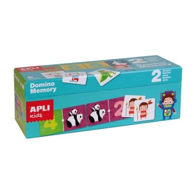 Apli Kids 2 viename žaidimai: DOMINO ir ATSIMINK