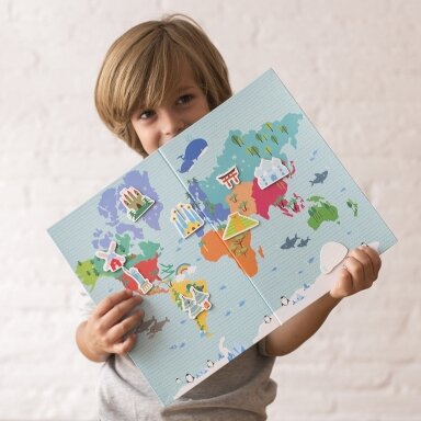 Apli Kids magnetinis žaidimas PASAULIO ŽEMĖLAPIS