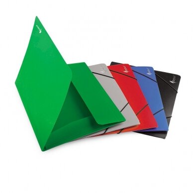 Aplankas dokumentams su gumele A4, žalia
