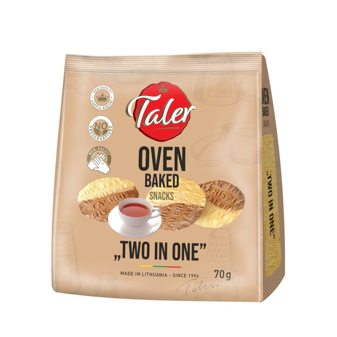 Arbatiniai traškučiai TALER, Two in one, 70 g