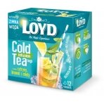 Arbata LOYD Cold Infusion, citrinų, žaliųjų citinų ir mėtų skonio, 12 x 2,5 g