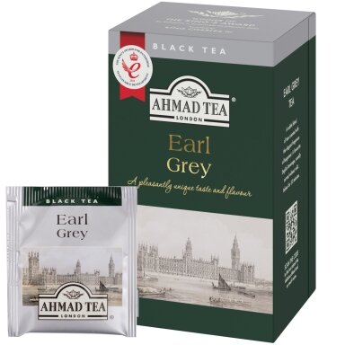 Arbata AHMAD EARL GREY, 20 arbatos pakelių folijos vokeliuose Arbata AHMAD EARL GREY, 20 arbatos pakelių folijos vokeliuose