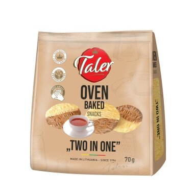 Arbatiniai traškučiai TALER, Two in one, 70 g Arbatiniai traškučiai TALER, Two in one, 70 g