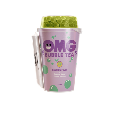 Arbatos gėrimas OMG, pasiflorų skonio su obuolių burbuliukais, 270 ml
