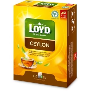 Aromatizuota juodoji arbata LOYD Ceylon, 100 x 2g Aromatizuota juodoji arbata LOYD Ceylon, 100 x 2g